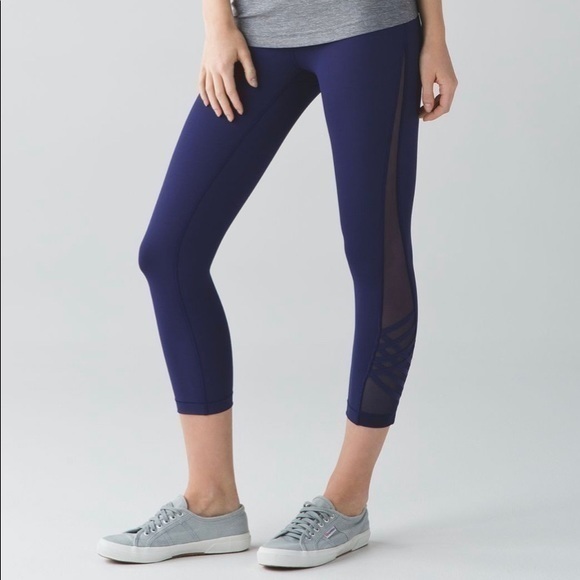 lululemon athletica Pants - LULULEMON Minimalist Crop Hero Blue Size 8
